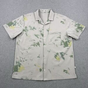 Lululemon Shirt Mens XL Multicolor Airing Easy Snap Button Camp‎ Collar Stretch